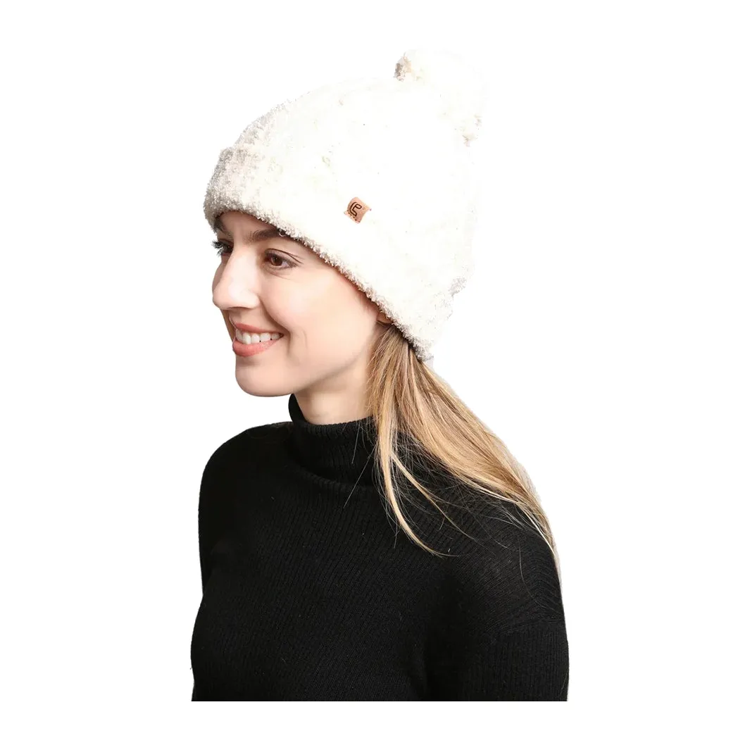 ComfyLuxe Solid Color Cable Knit Beanie