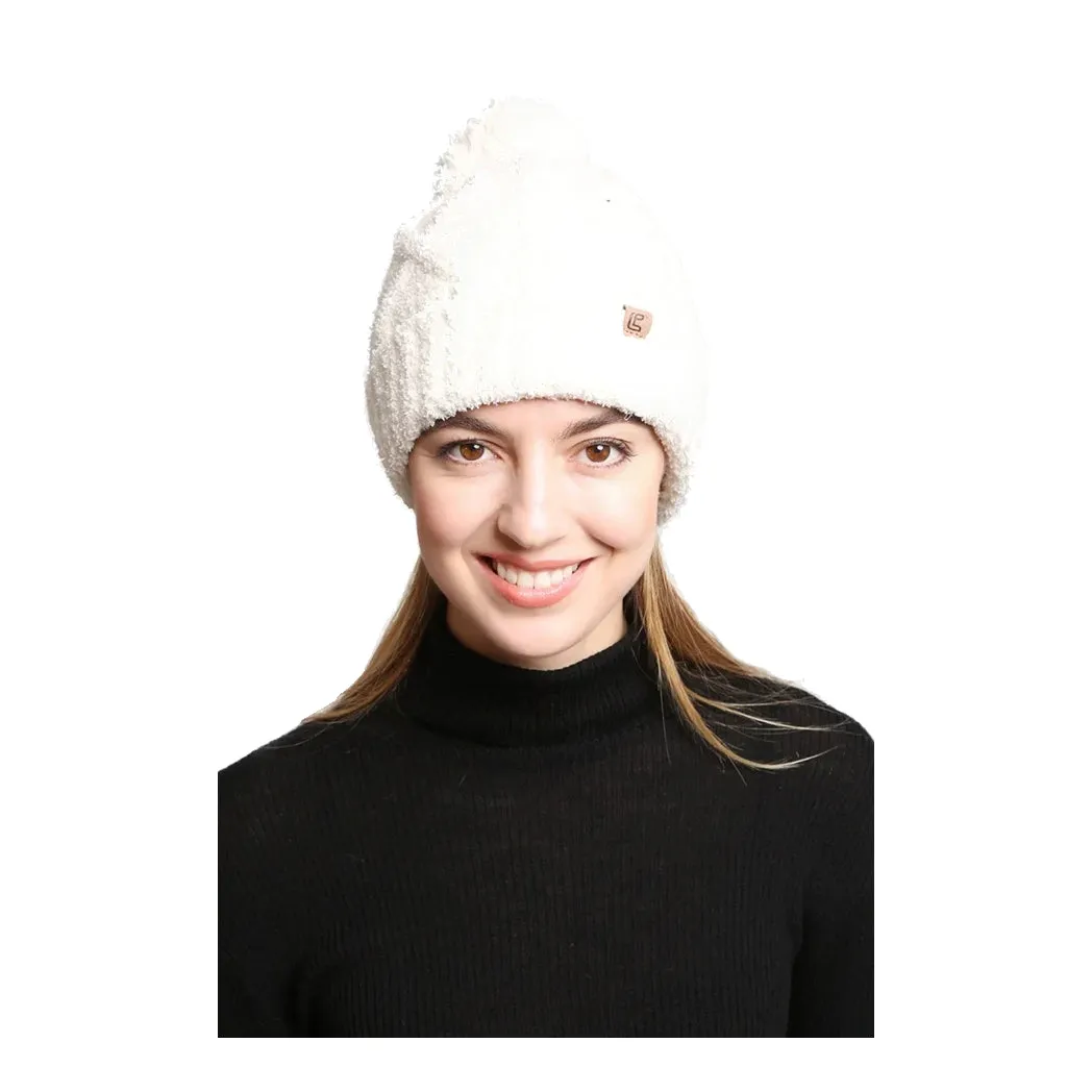 ComfyLuxe Solid Color Cable Knit Beanie