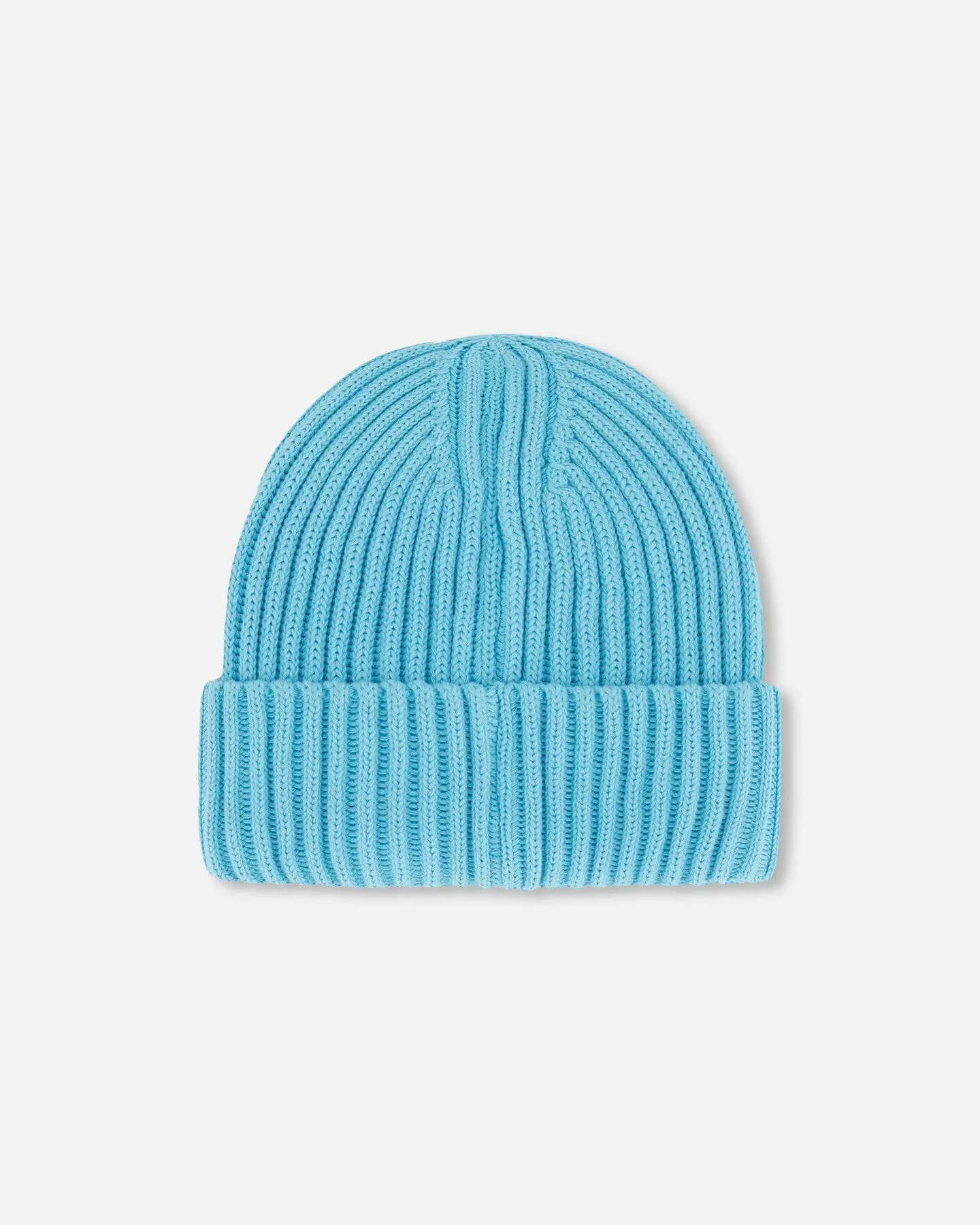 Cuffed Knit Hat Light Blue