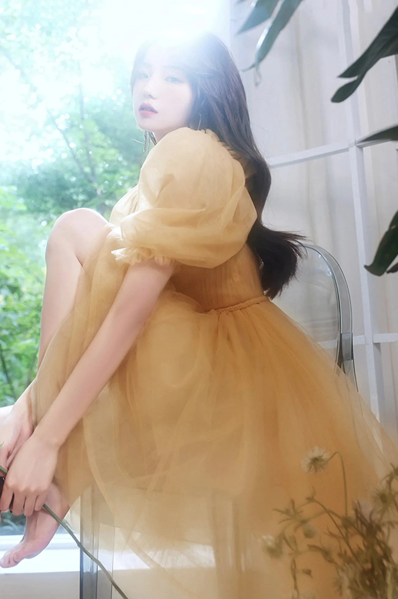 Cute Tulle Knee Length Prom Dress, A-line Mini Party Dress