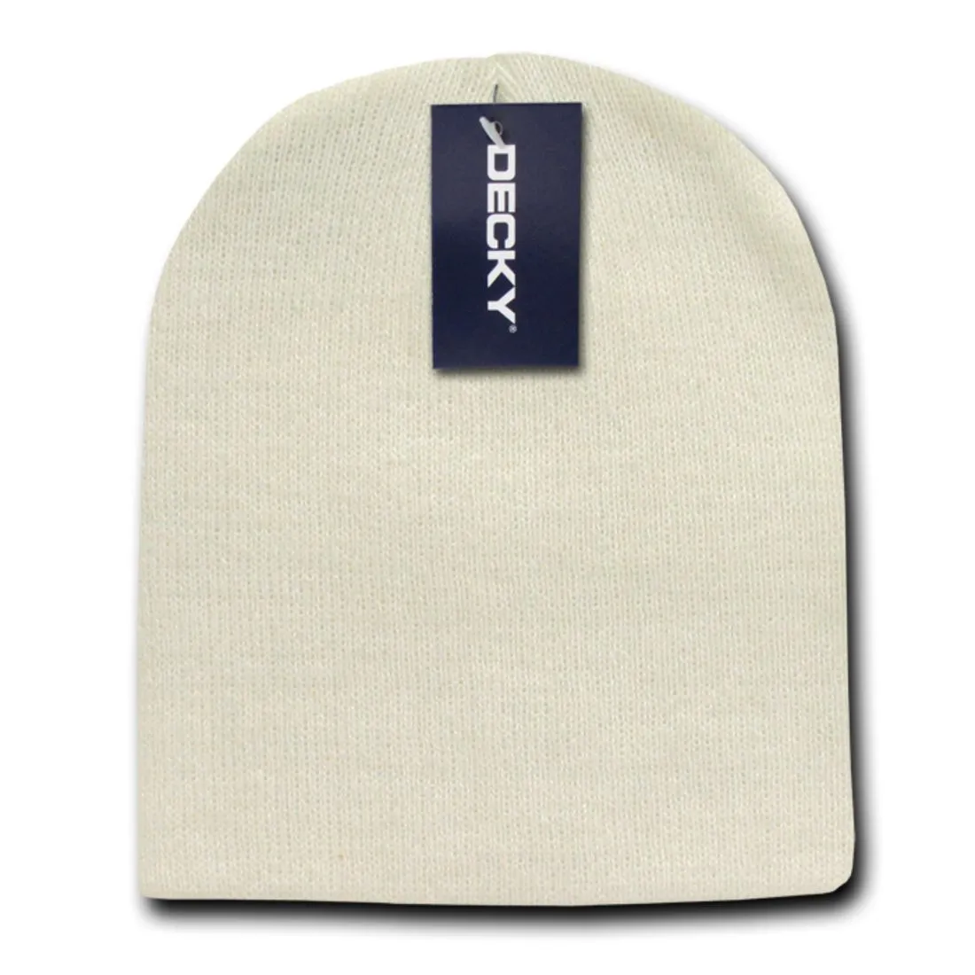 Decky KCSP Short Uncuffed Knit Beanies Hats Winter Warm Ski Skull Caps Blank