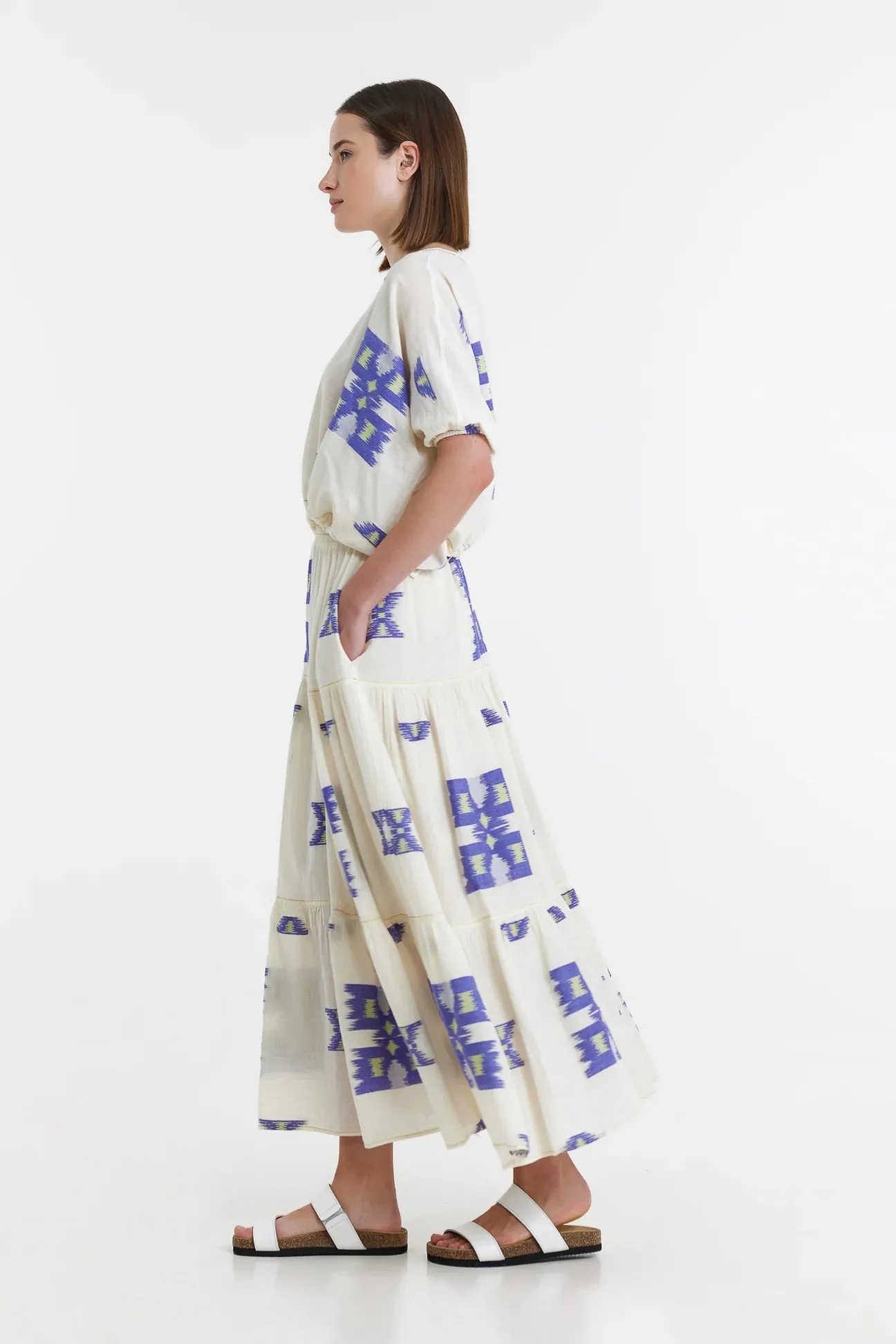 Devotion Iliokali Skirt - Blue/Lime