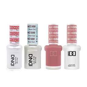 DND - #500#600 Base, Top, Gel & Lacquer Combo - Creamy Peach - #611