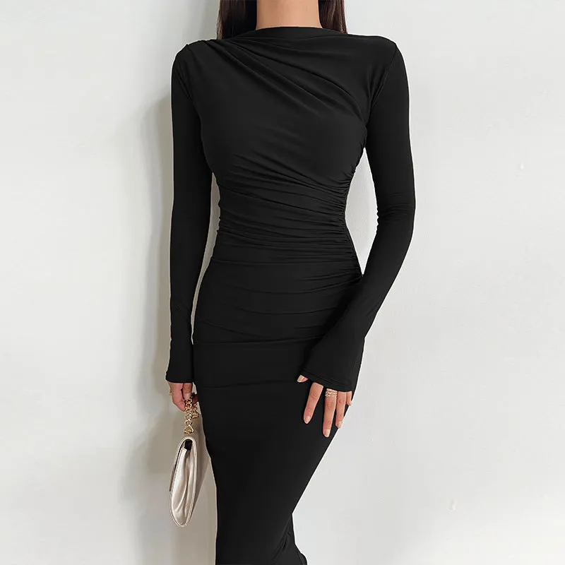 Donna Long Sleeve Sexy Maxi Dress