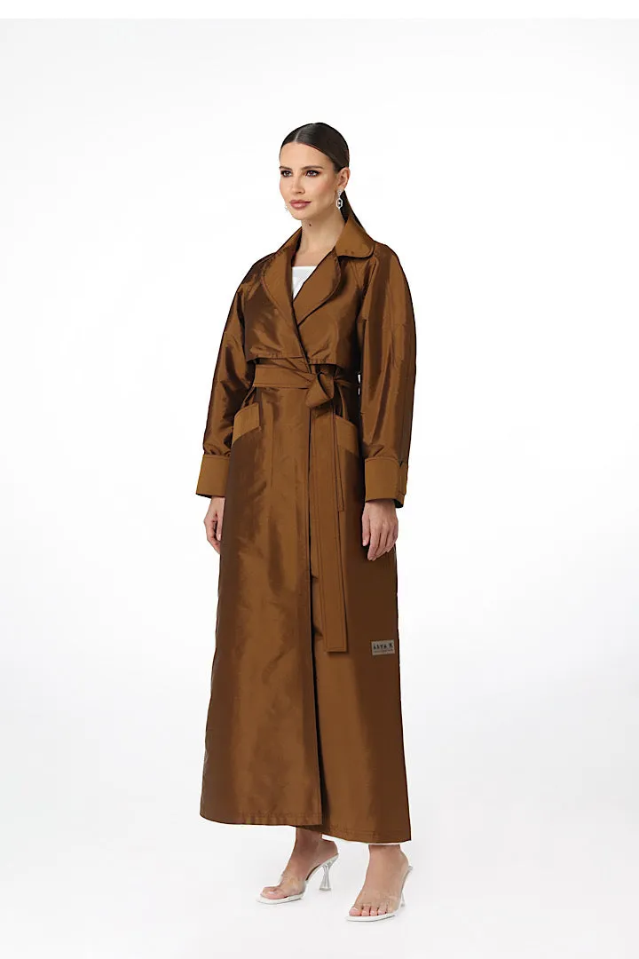 DOUBLE STITCHED TRENCH-COAT “HELLO SAMANTHA”
