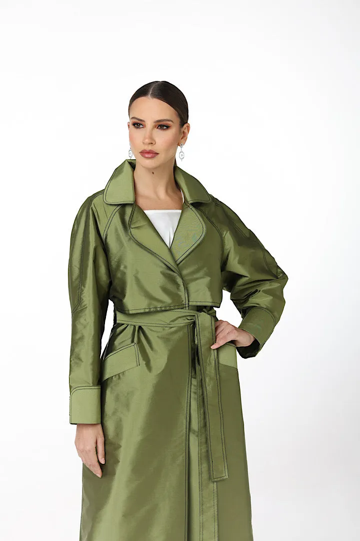 DOUBLE STITCHED TRENCH-COAT “HELLO SAMANTHA”