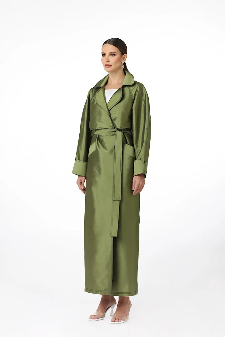 DOUBLE STITCHED TRENCH-COAT “HELLO SAMANTHA”