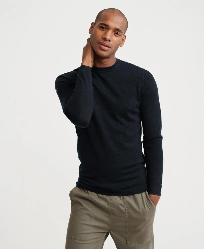 Edit Merino Crew Jumper (Nightwatch Black)