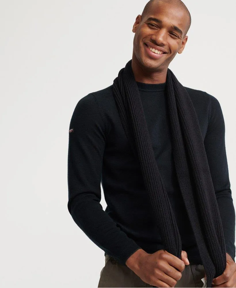 Edit Merino Crew Jumper (Nightwatch Black)