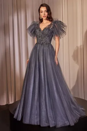 EMBELLISHED TULLE A-LINE DRESS CDCM359