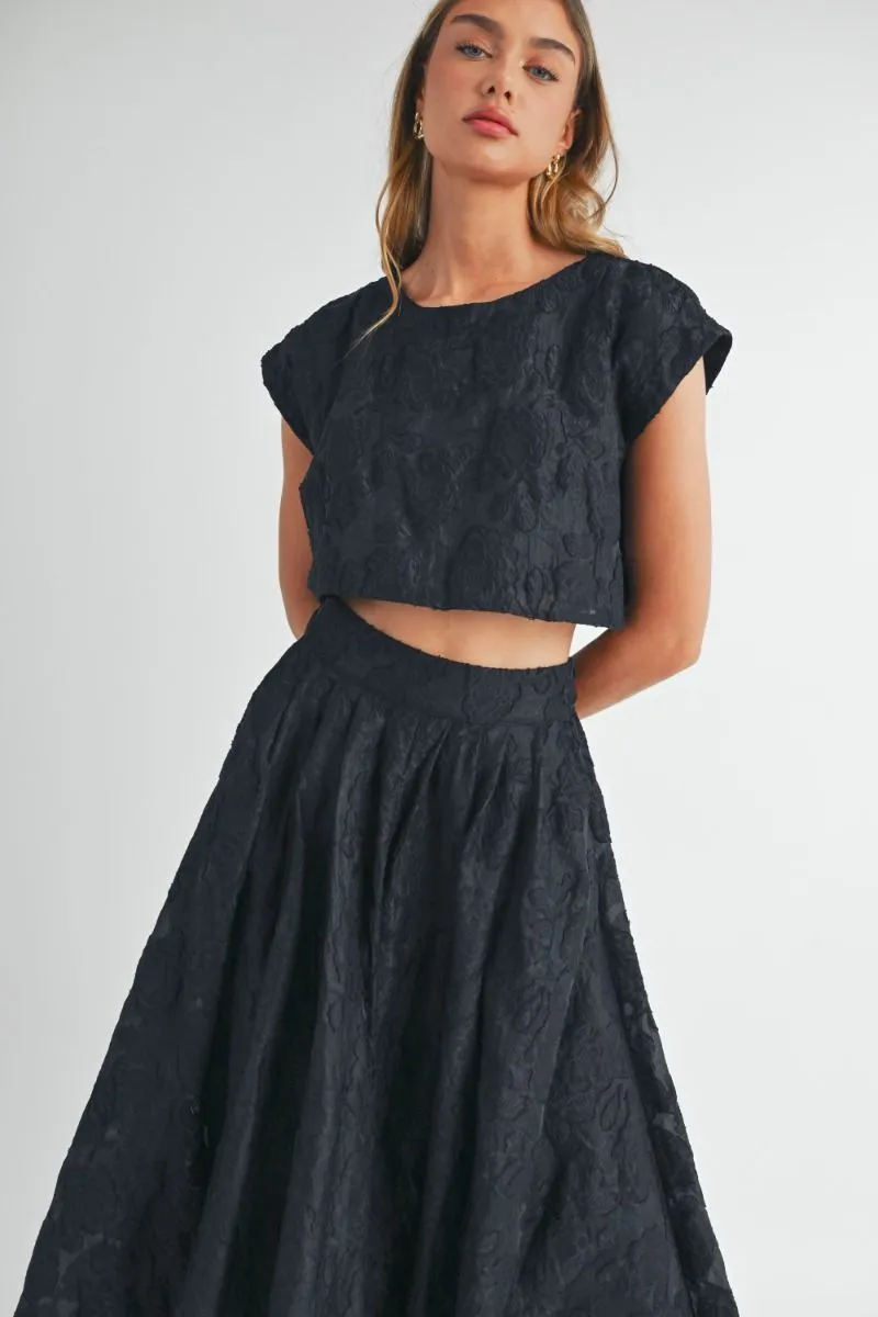 Evie Crop Top and Midi Skirt Set