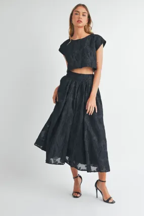 Evie Crop Top and Midi Skirt Set