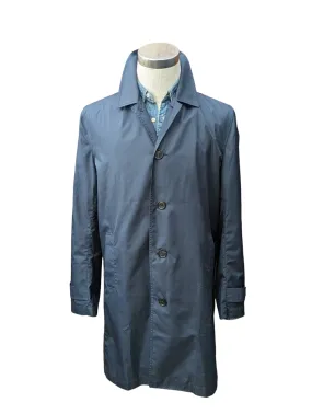 Hackett x Fox Trench Coat 40R Navy Featherweight Polyester