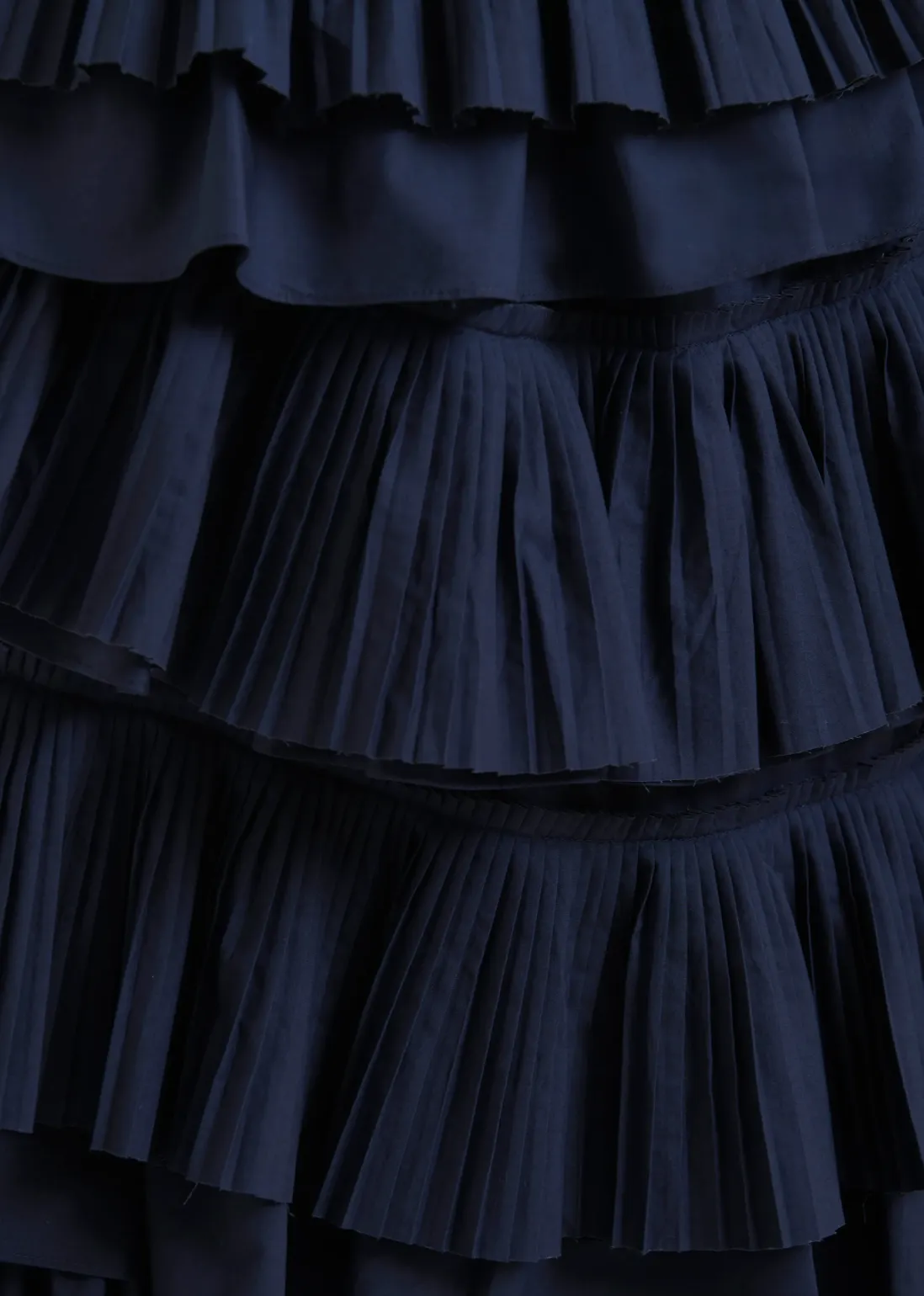 Hayden asymmetrical layered midi skirt - dark blue