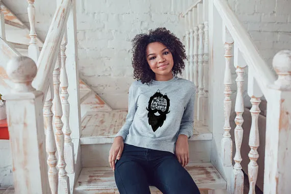 Hipster Beard Sweatshirt Women Sweatshirt Woman
