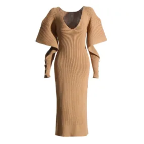 Hollow Out Minimalist Sweater Dress