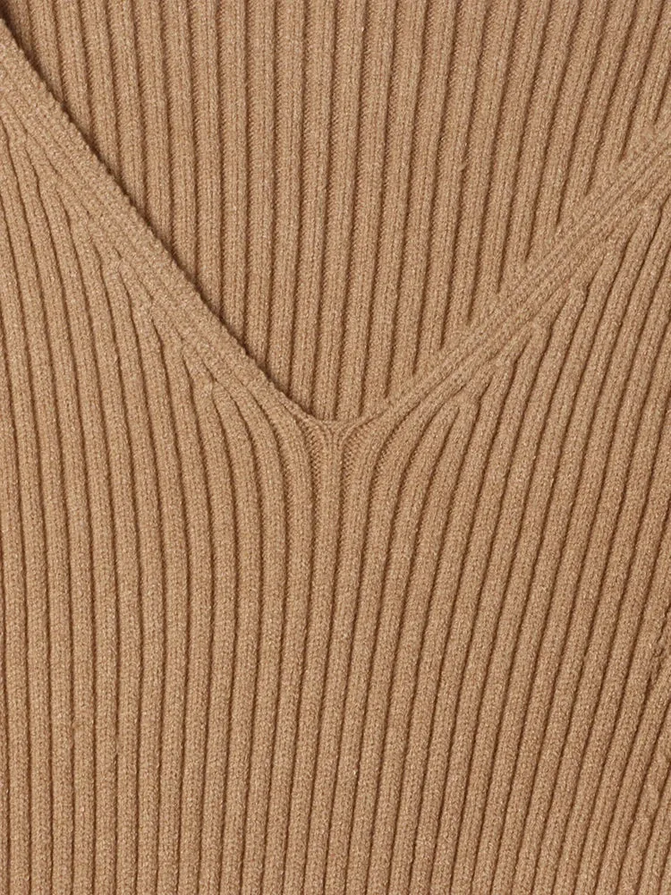 Hollow Out Minimalist Sweater Dress