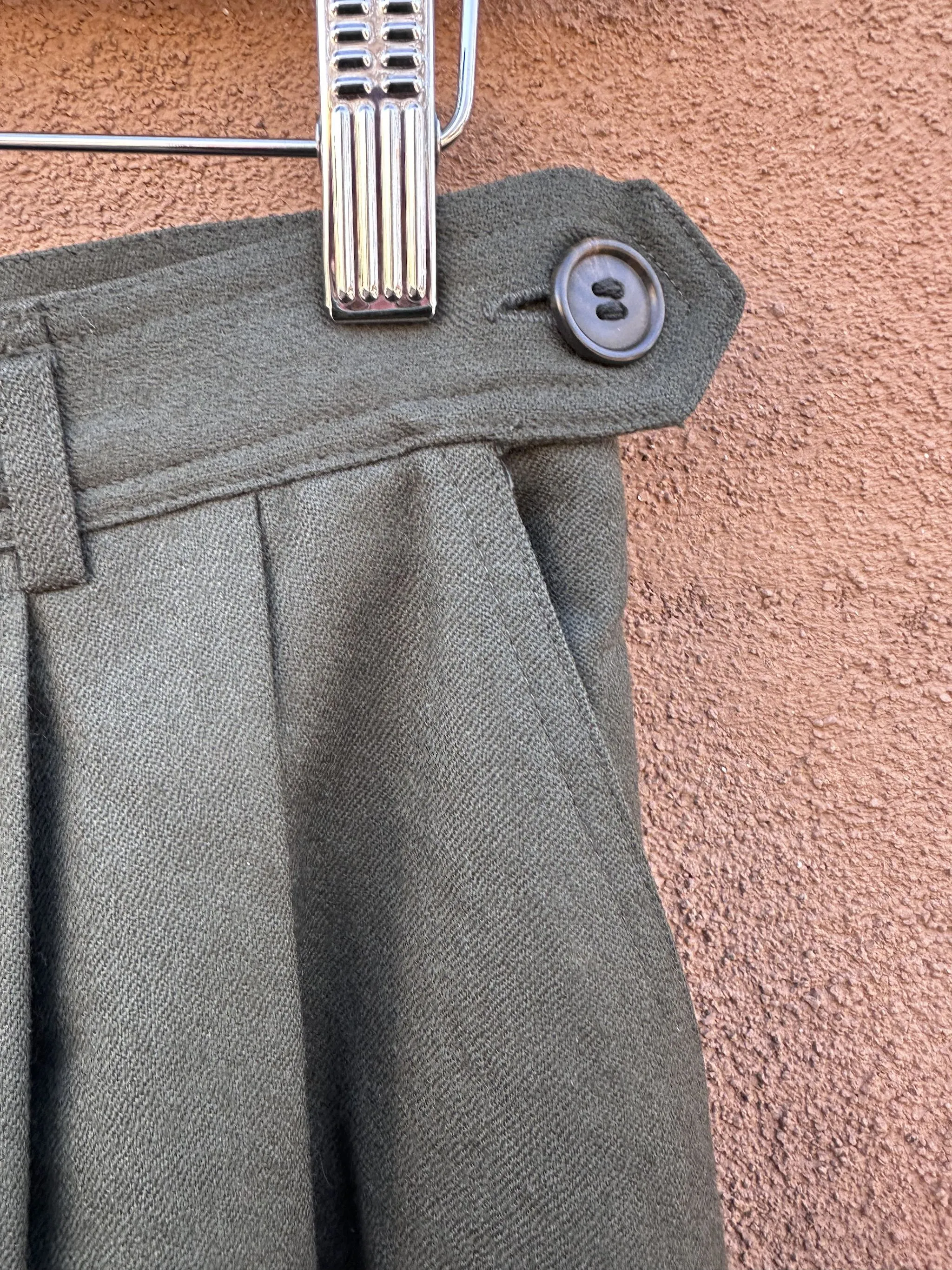 J.G. Hook Wool Gabardine Skirt - 12