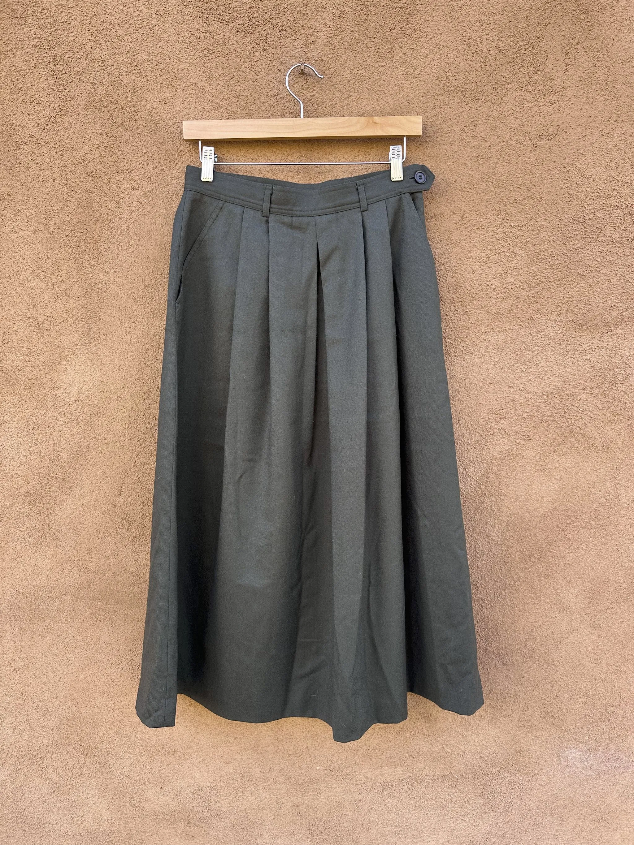J.G. Hook Wool Gabardine Skirt - 12