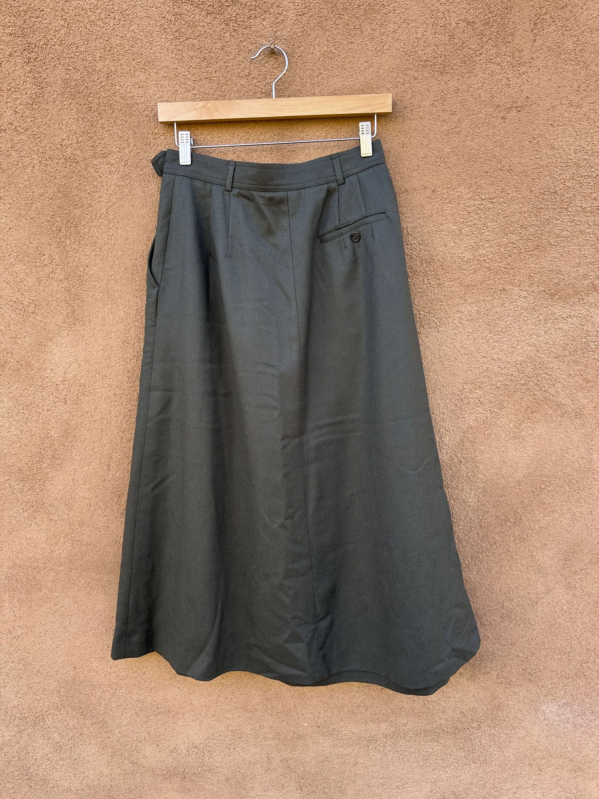 J.G. Hook Wool Gabardine Skirt - 12