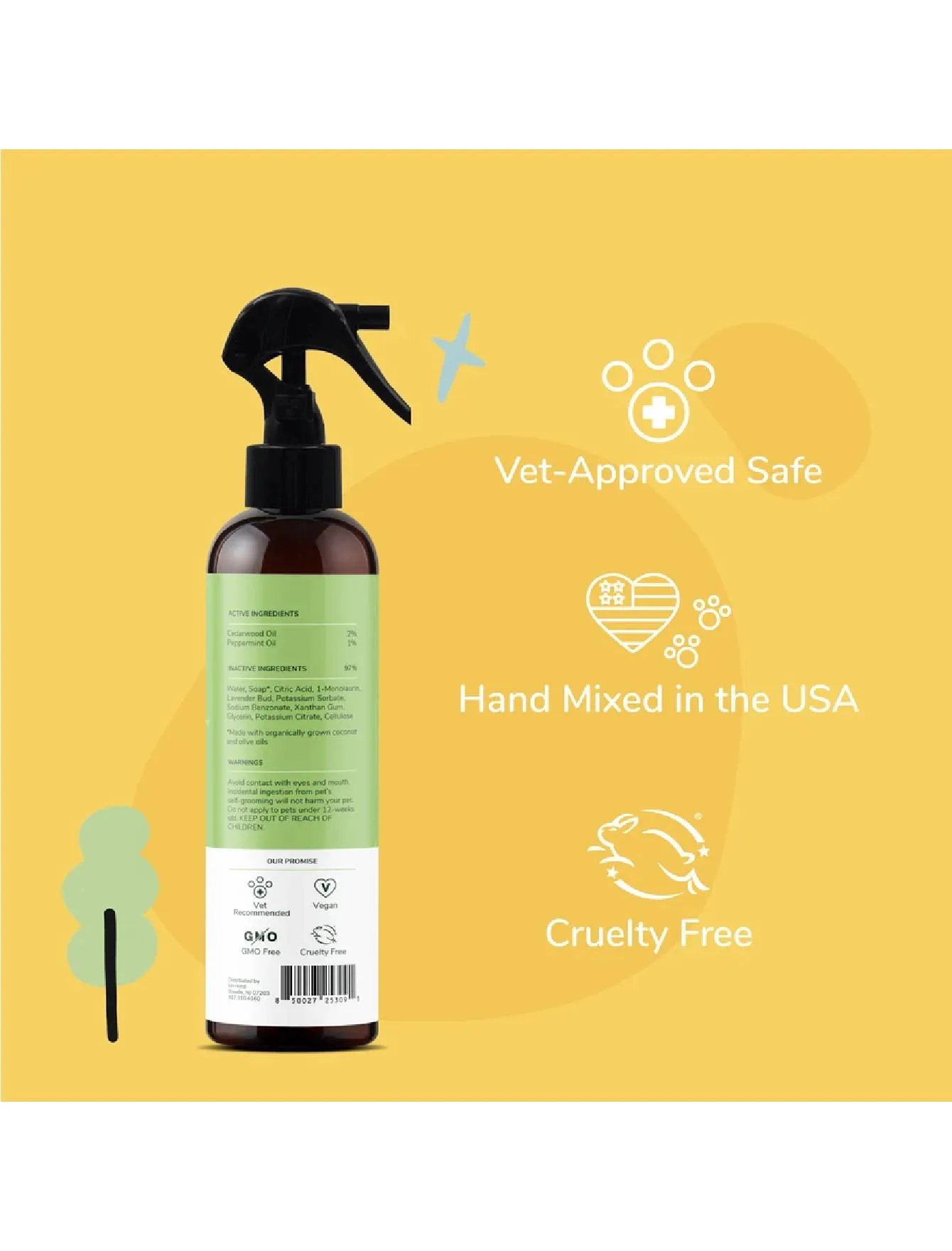 Kin Kind Flea | Tick Lavender Spray For Dogs & Cats - 12oz (354ml)