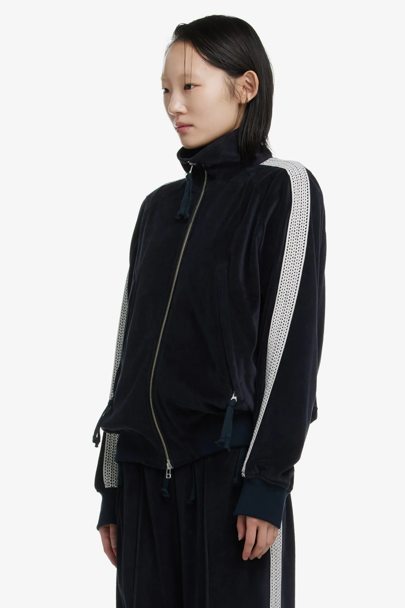 LACE VELOUR TRACK JACKET