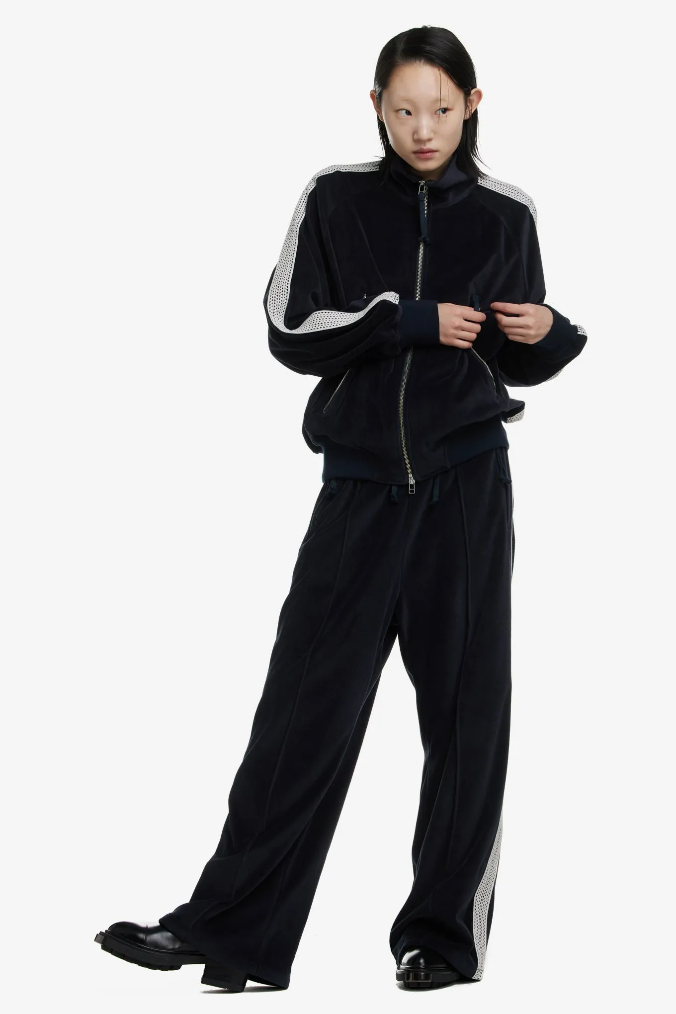 LACE VELOUR TRACK JACKET