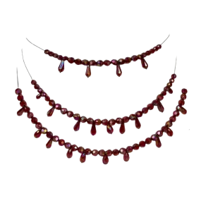 Layered Red Crystals belt