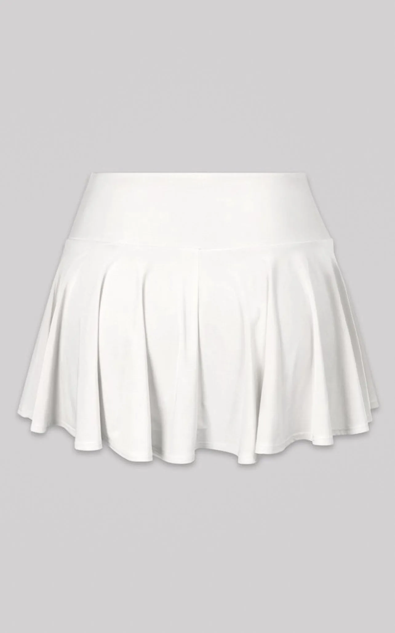 Low-Rise Pleated Mini Tennis Skirt - Off-White