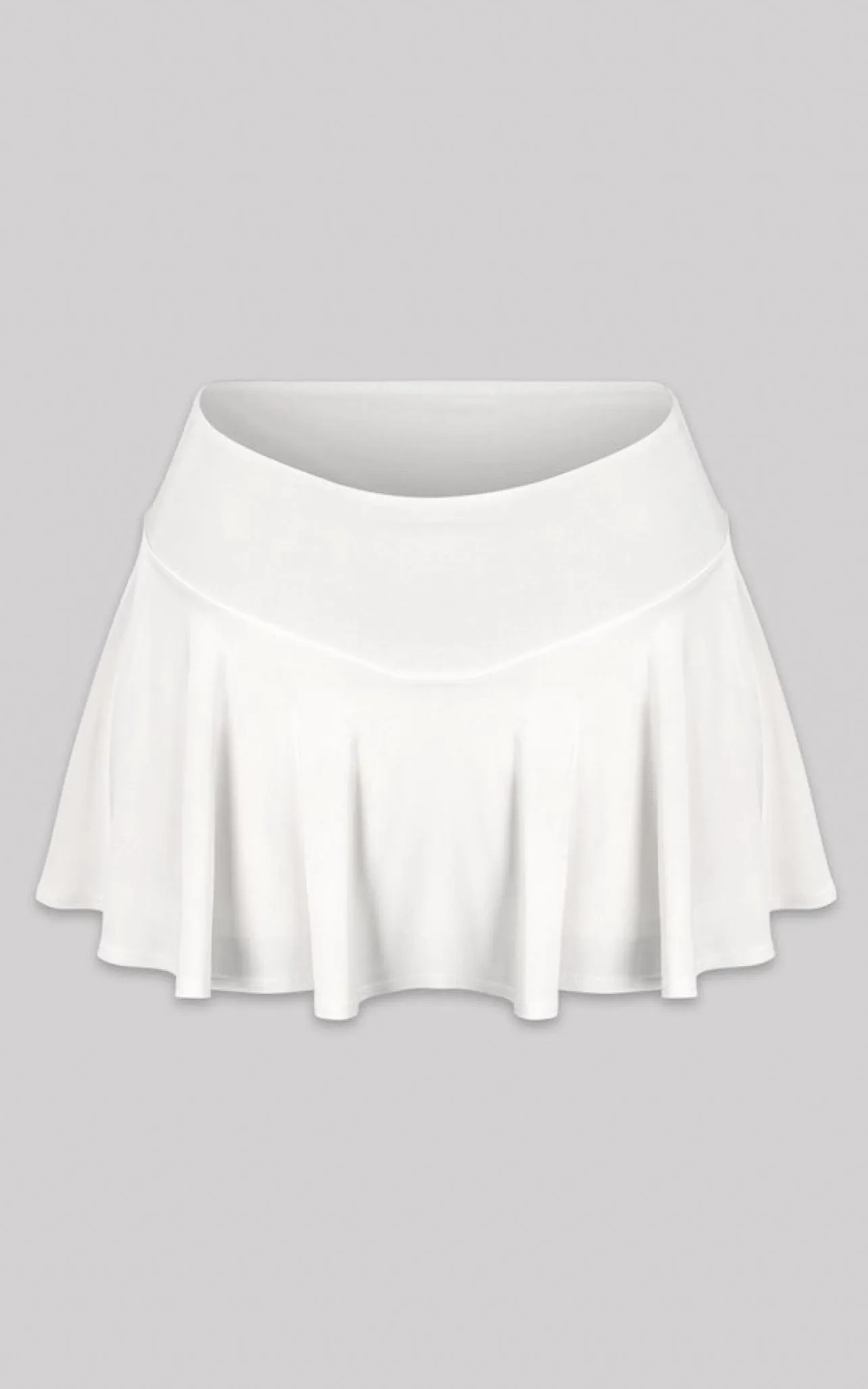 Low-Rise Pleated Mini Tennis Skirt - Off-White