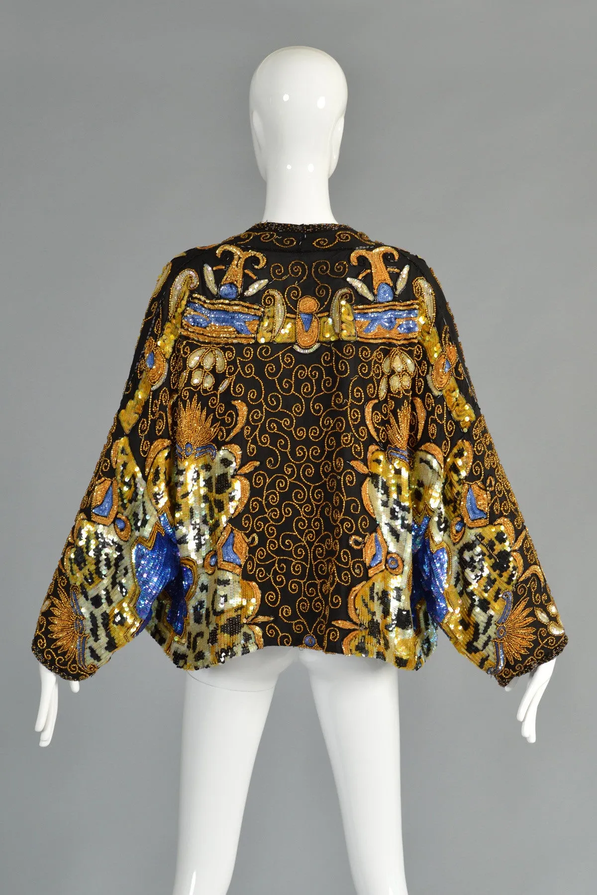 Luxe Sequin Encrusted Baroque Leopard Print Jacket