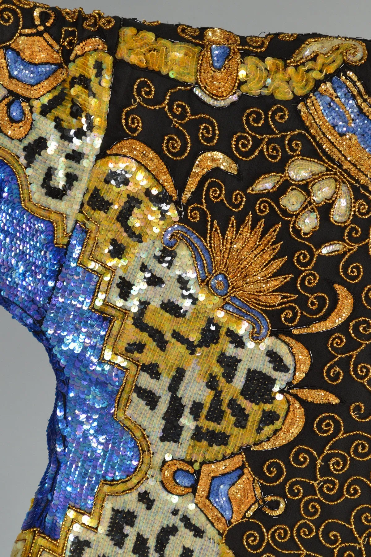Luxe Sequin Encrusted Baroque Leopard Print Jacket
