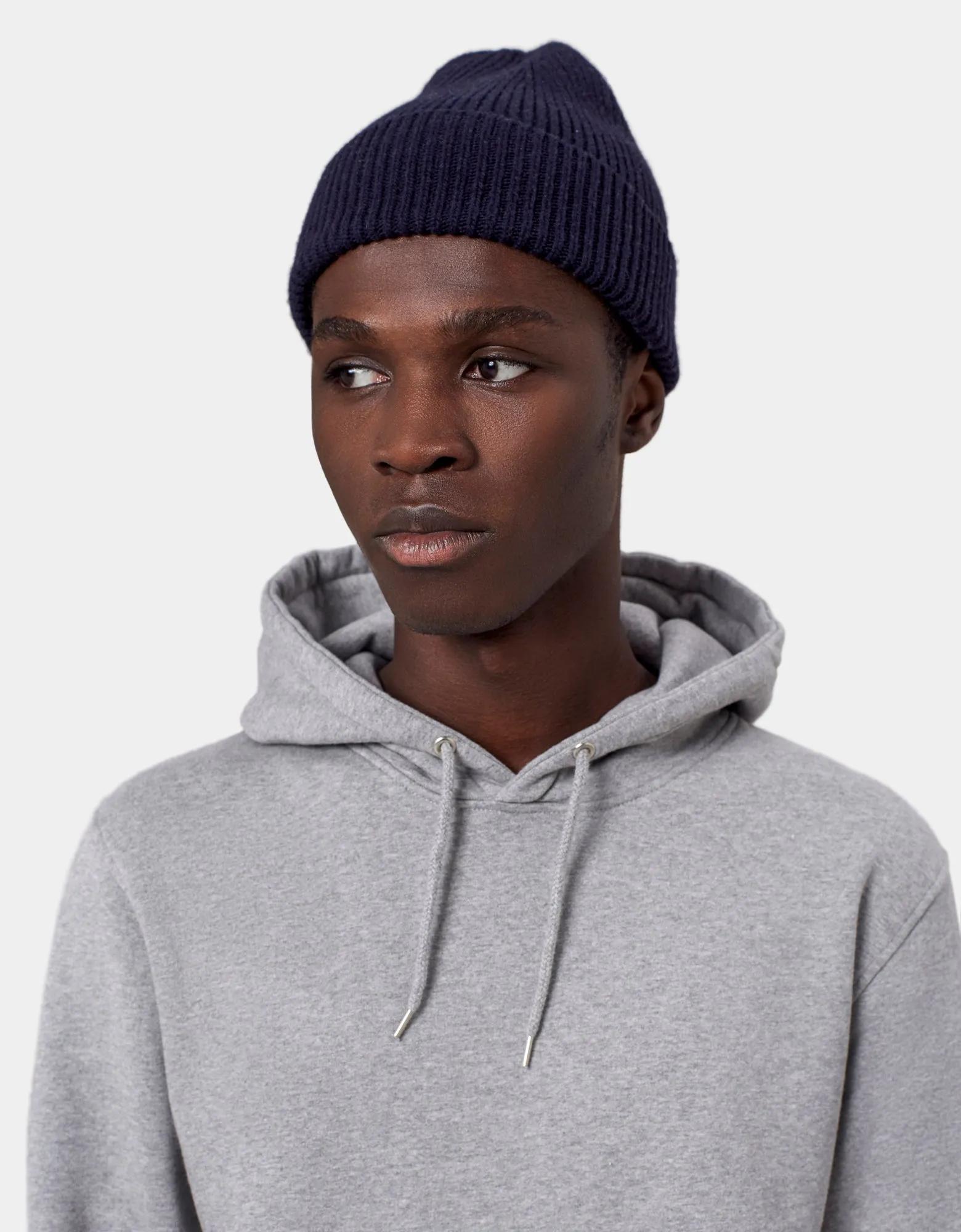 Merino Wool Beanie - Polar Blue