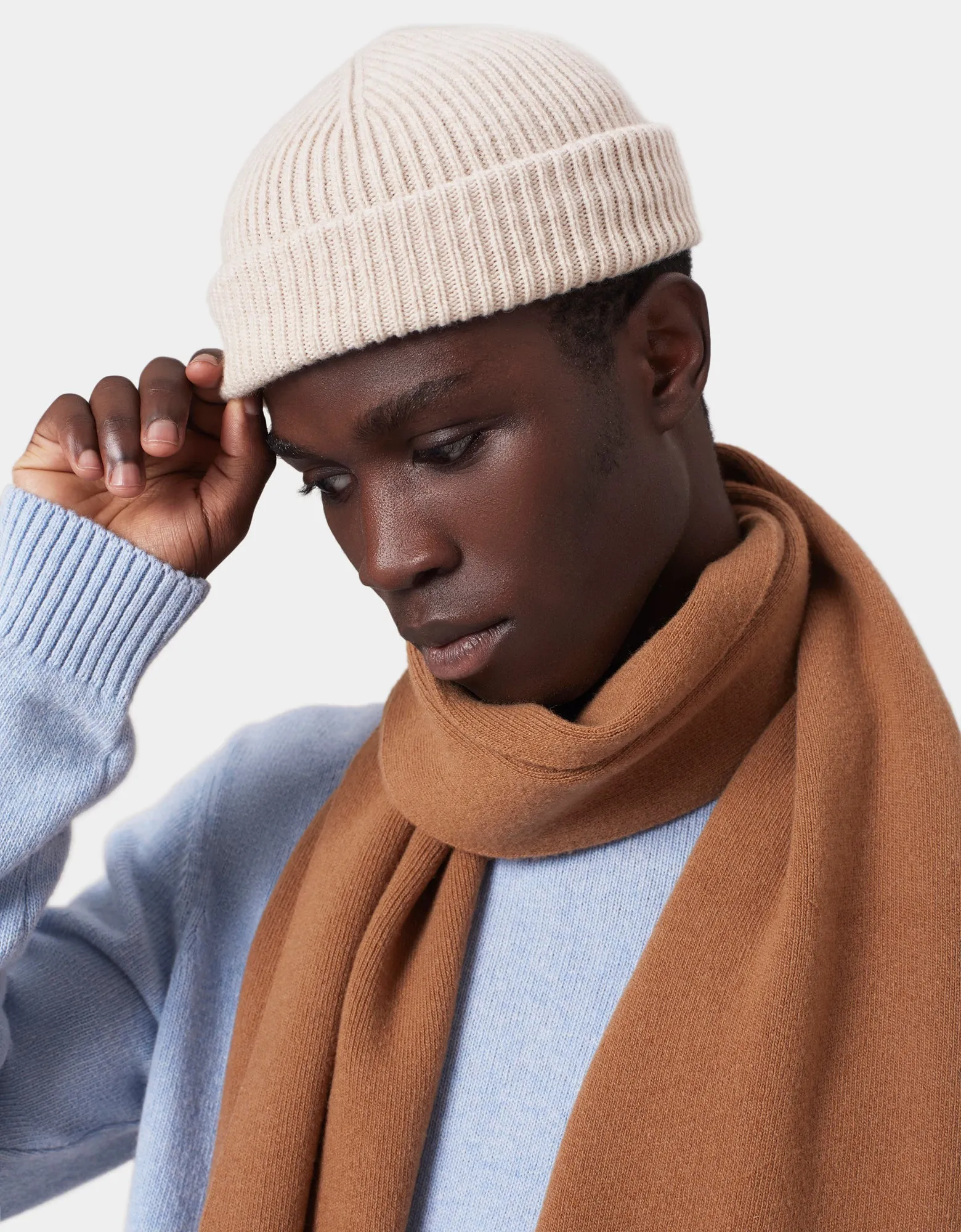 Merino Wool Beanie - Polar Blue