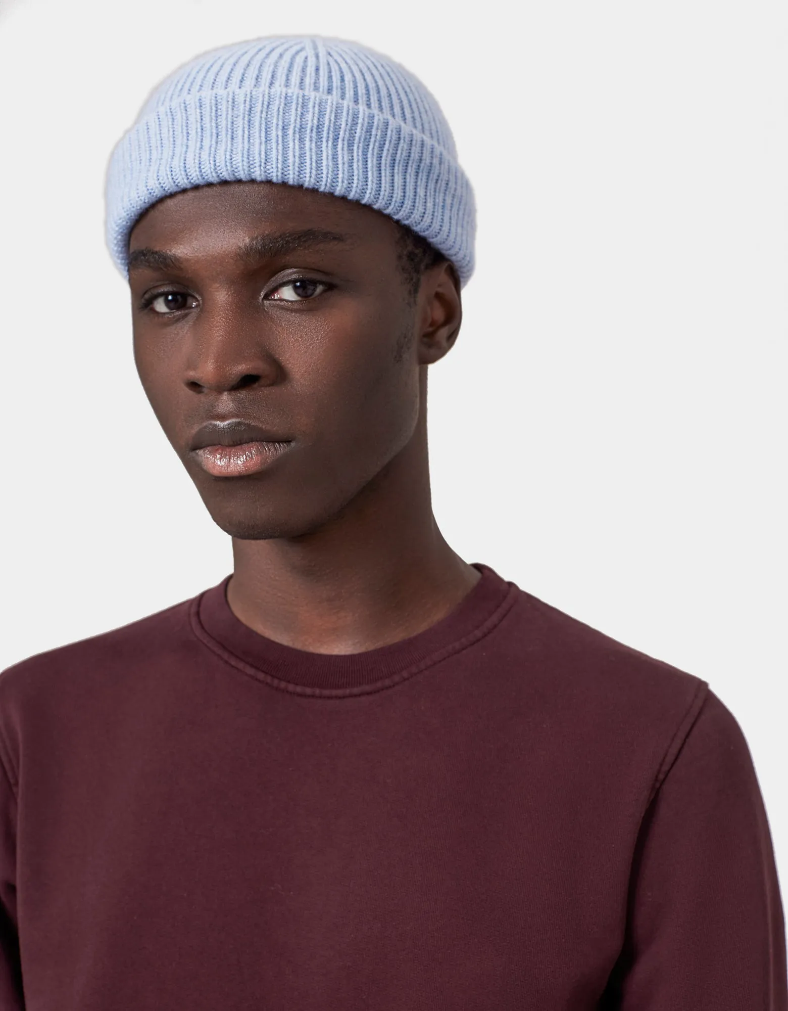 Merino Wool Beanie - Polar Blue