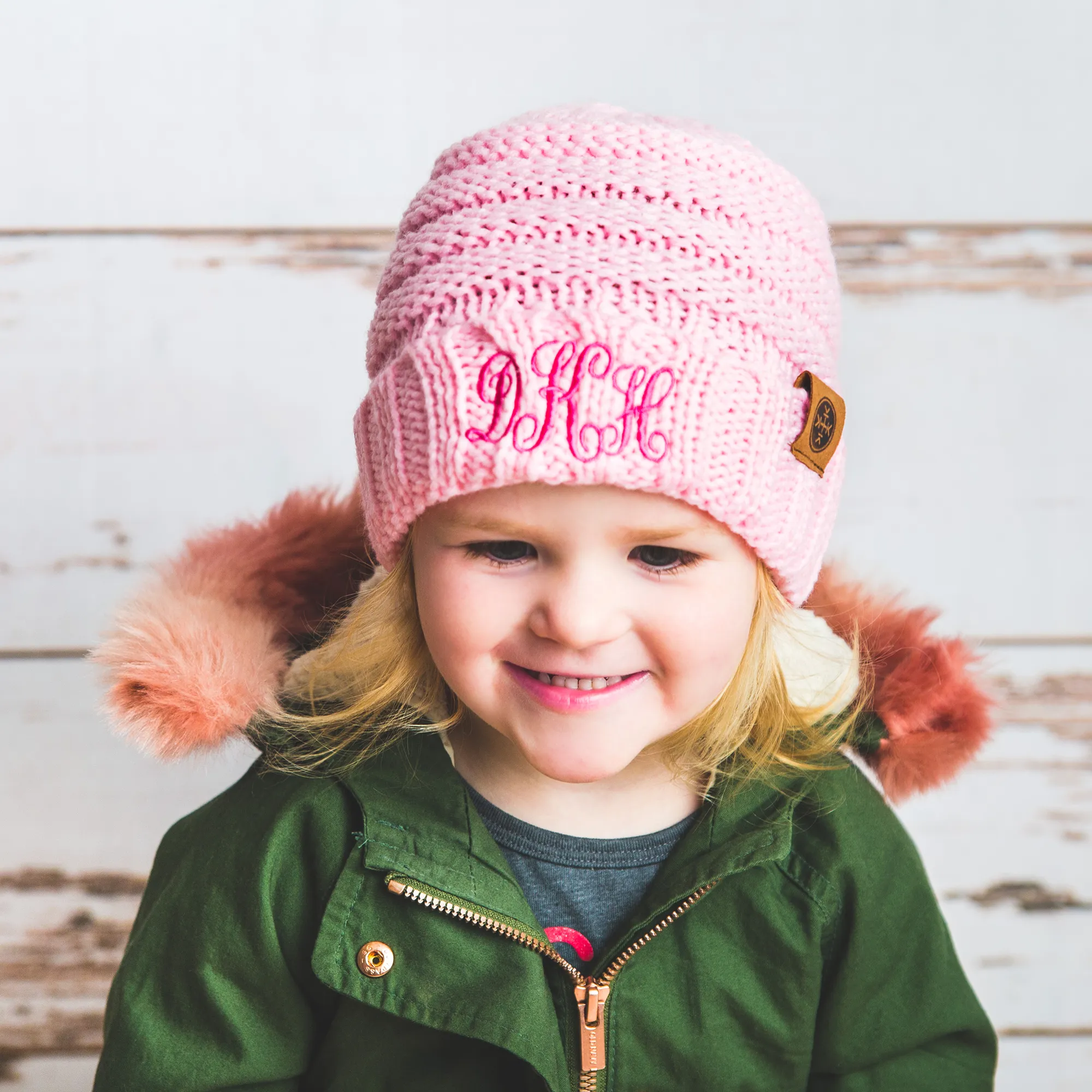 Monogrammed Personalized Kids Beanie Hats