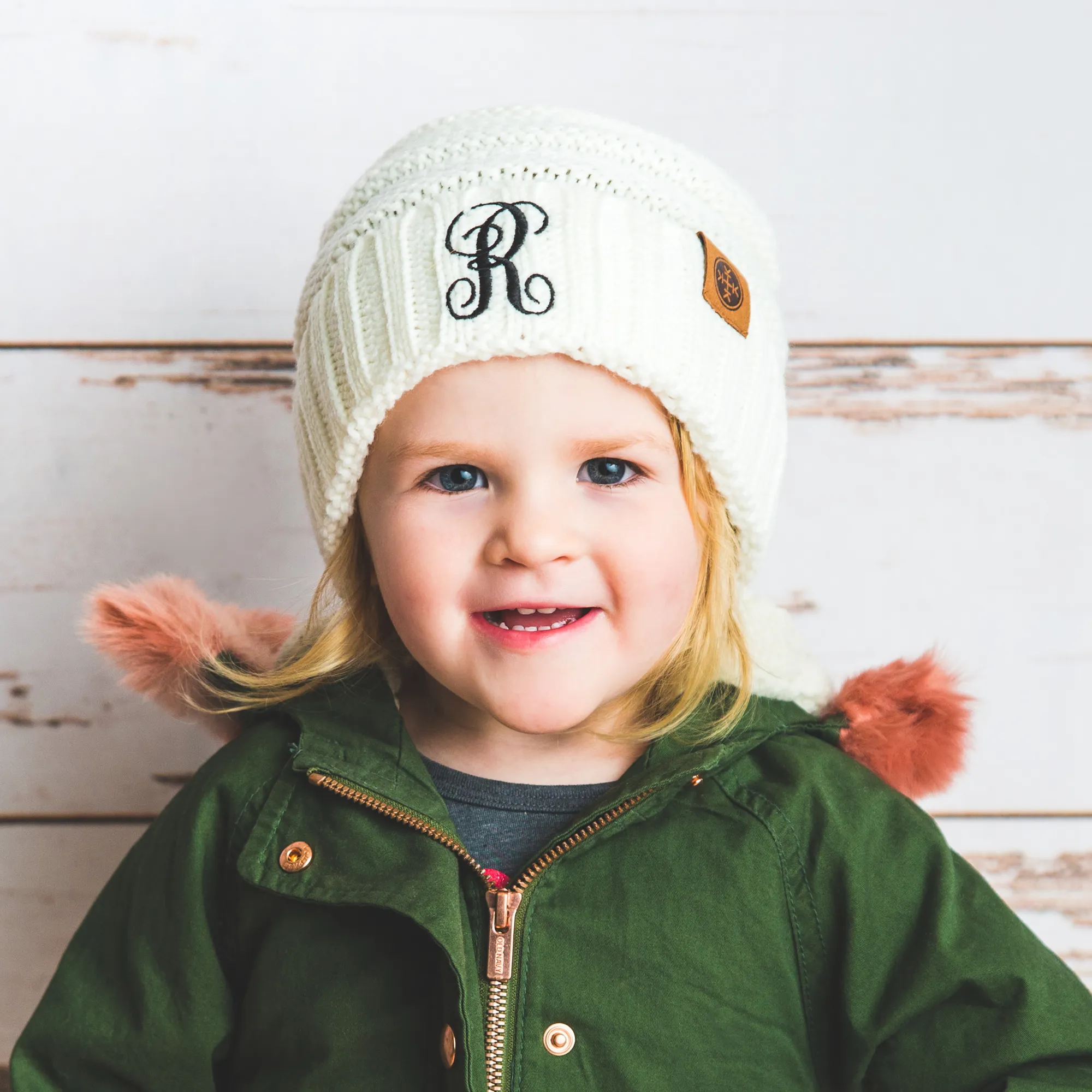 Monogrammed Personalized Kids Beanie Hats