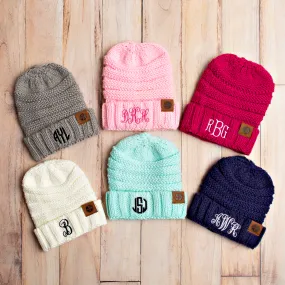 Monogrammed Personalized Kids Beanie Hats