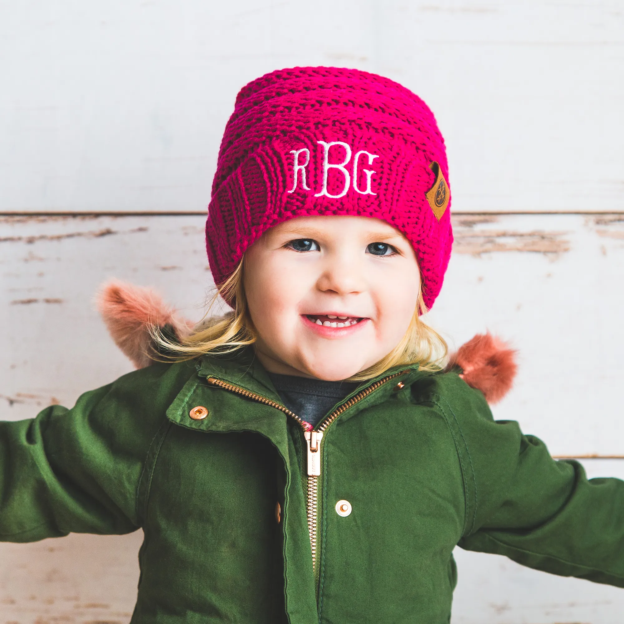 Monogrammed Personalized Kids Beanie Hats