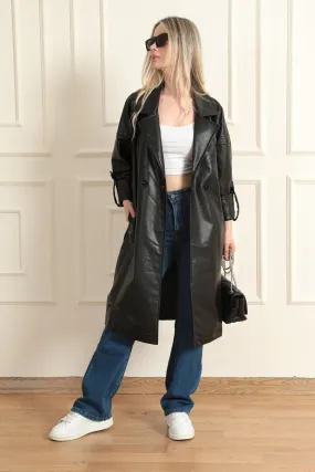 MPL Women's Leather Trench Coat 1034 - Elizabeth