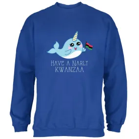 Narwhal Have a Narly Gnarly Kwanzaa Mens Sweatshirt