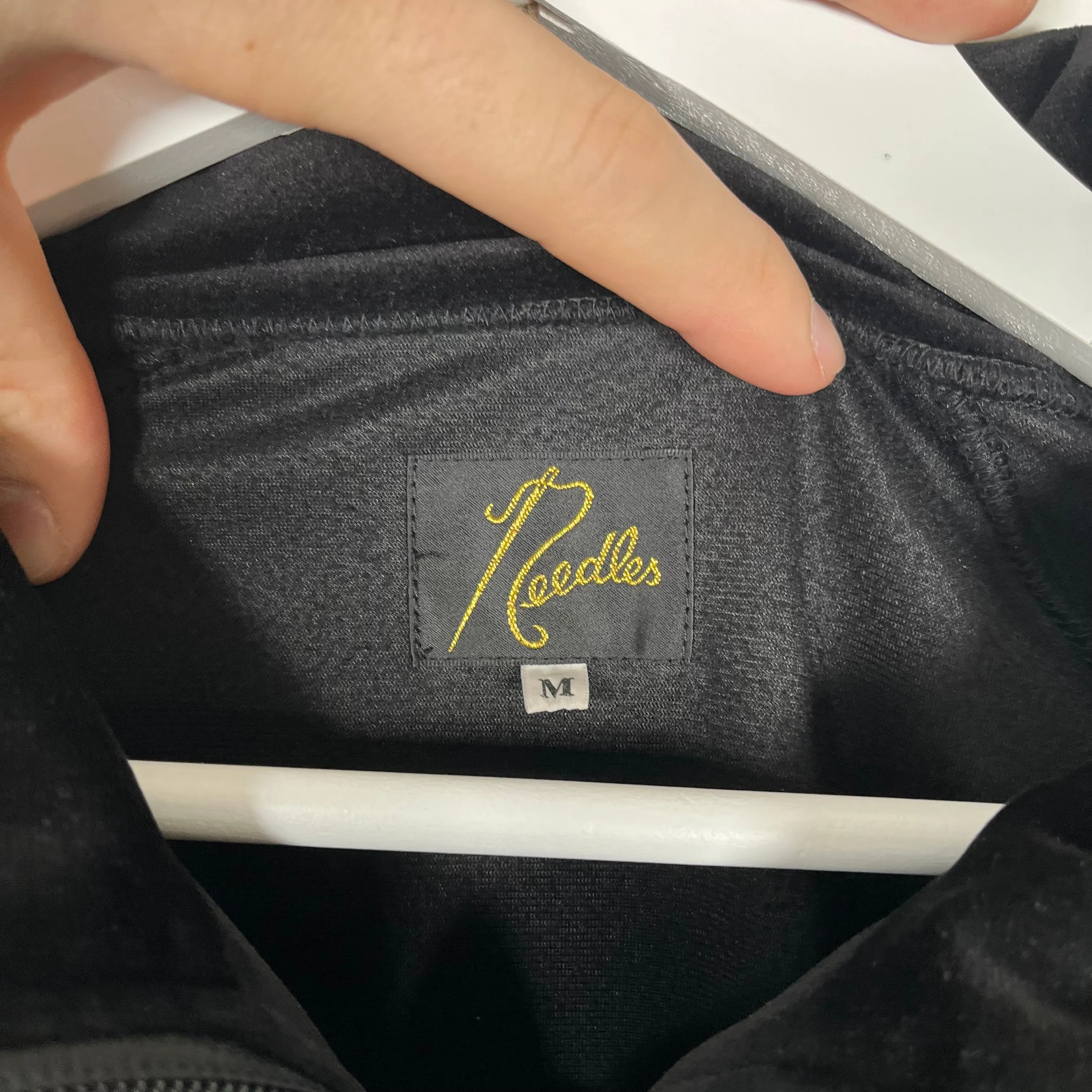Needles Black/Purple Velour Track Jacket Size M
