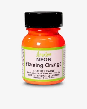 NEON LEATHER PAINT - FLAMING ORANGE