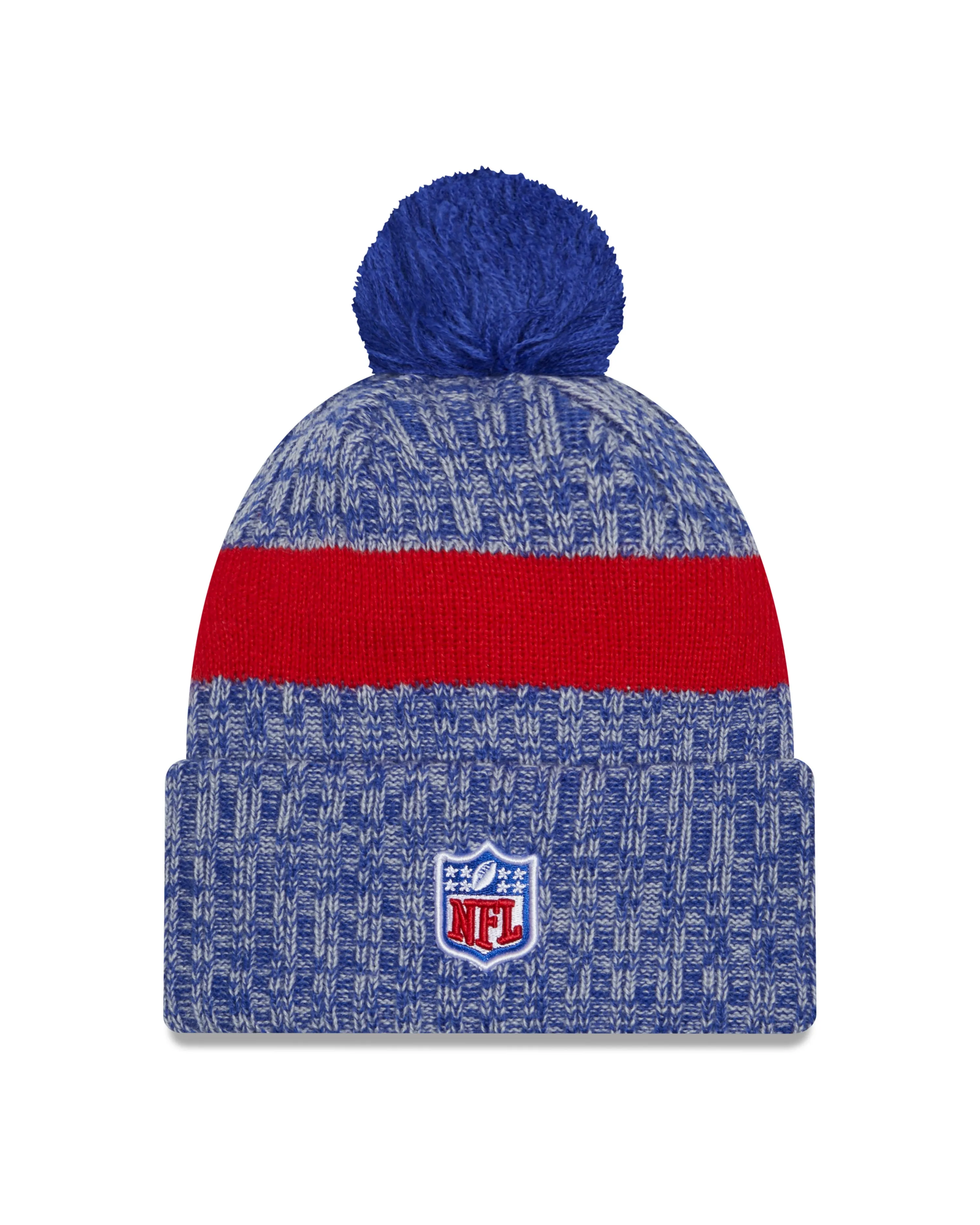 New York Giants New Era 2023 Sideline - Sport Cuffed Pom Knit Hat - Blue