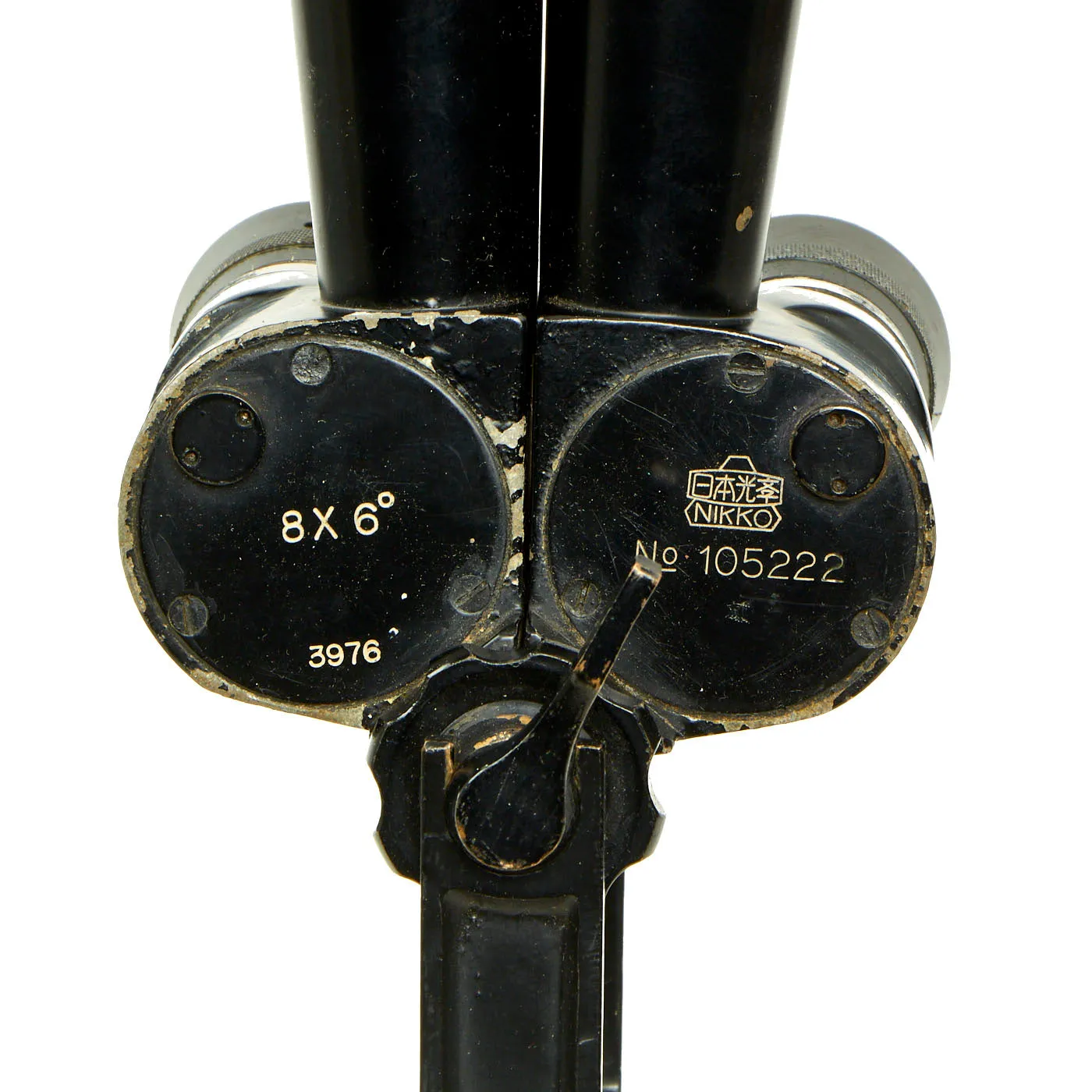 Original Japanese WWII Nikko 8 x 6 Rabbit Ear Small Artillery Periscope Binoculars With Tripod