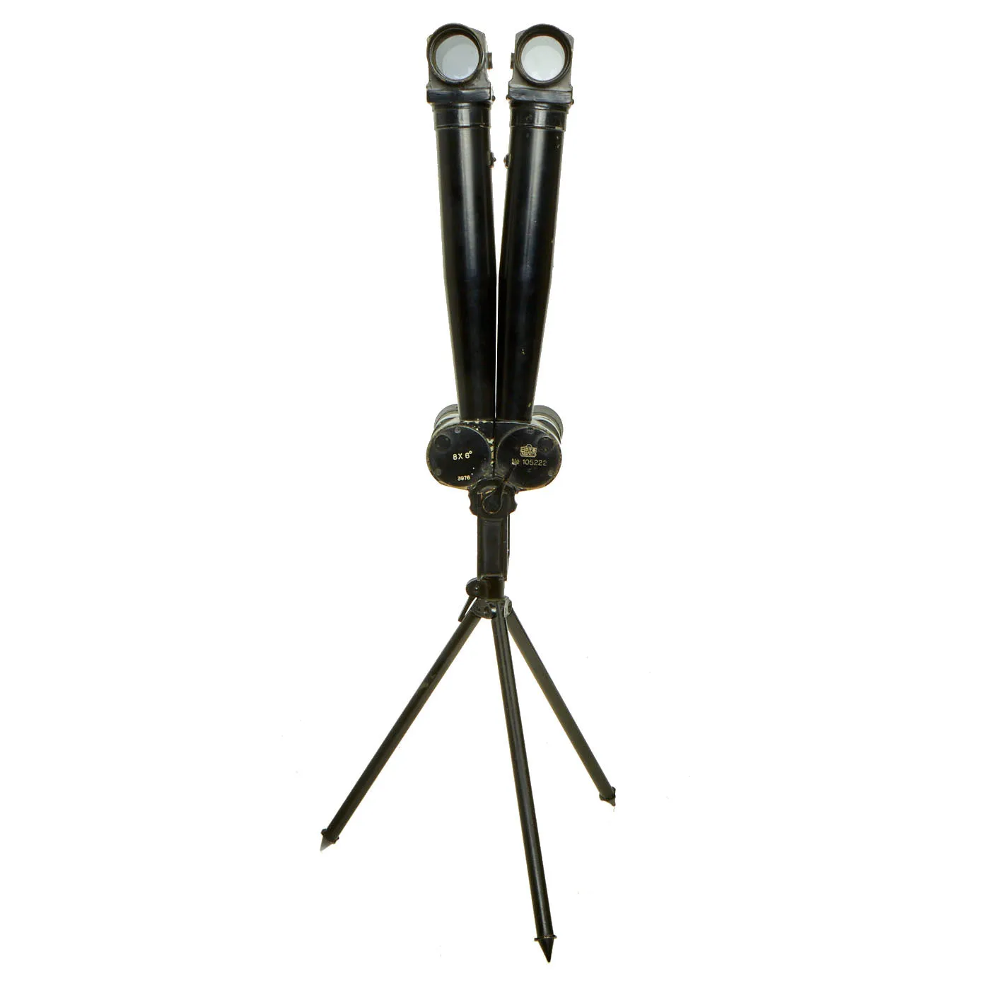 Original Japanese WWII Nikko 8 x 6 Rabbit Ear Small Artillery Periscope Binoculars With Tripod