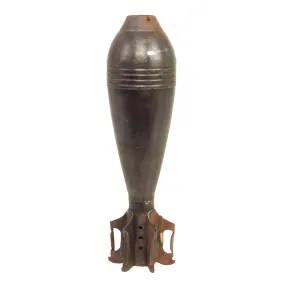 Original Japanese WWII Type 100 HE 81mm Inert Mortar Round - Dated 1943