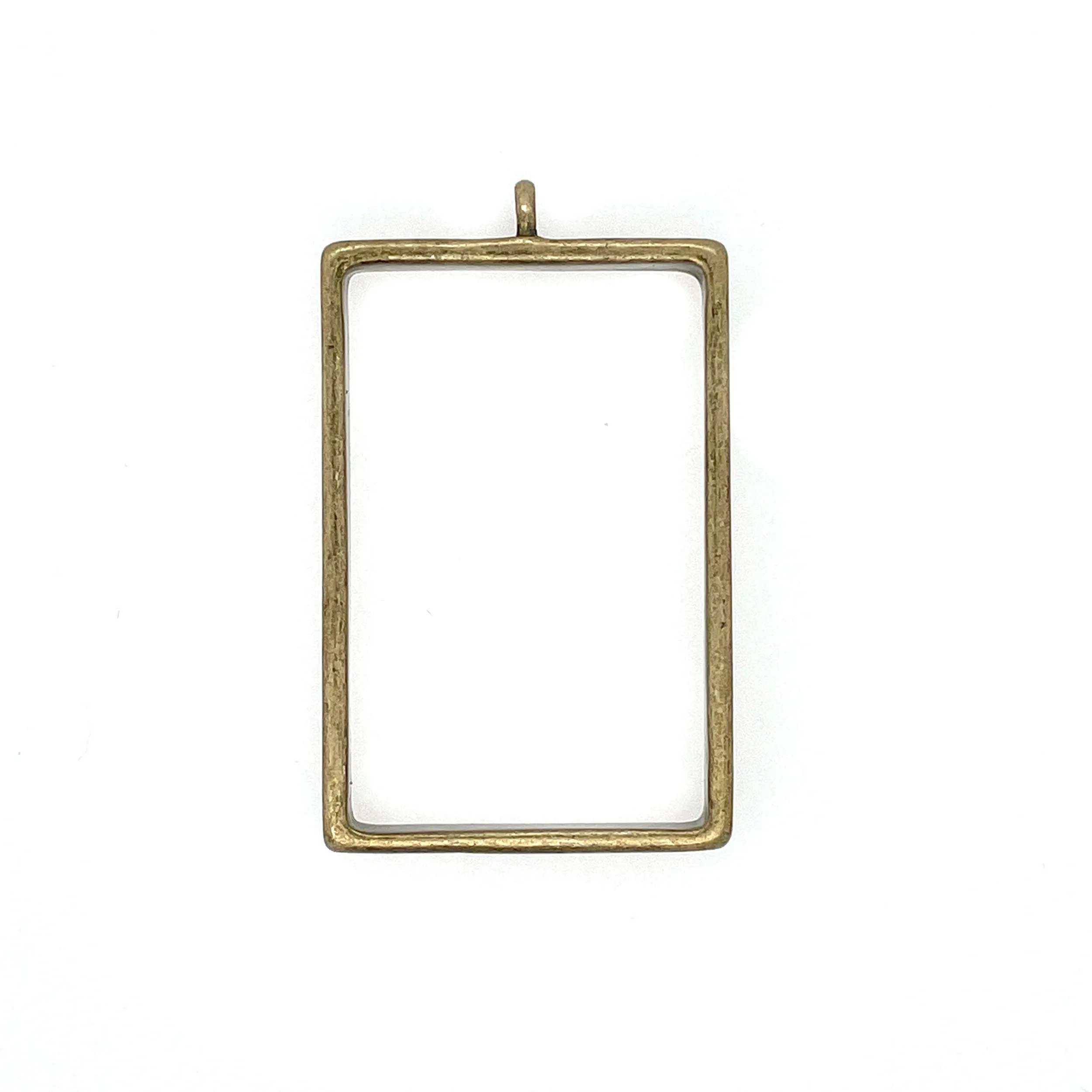 Ox Brass Rectangle Large Open Bezel