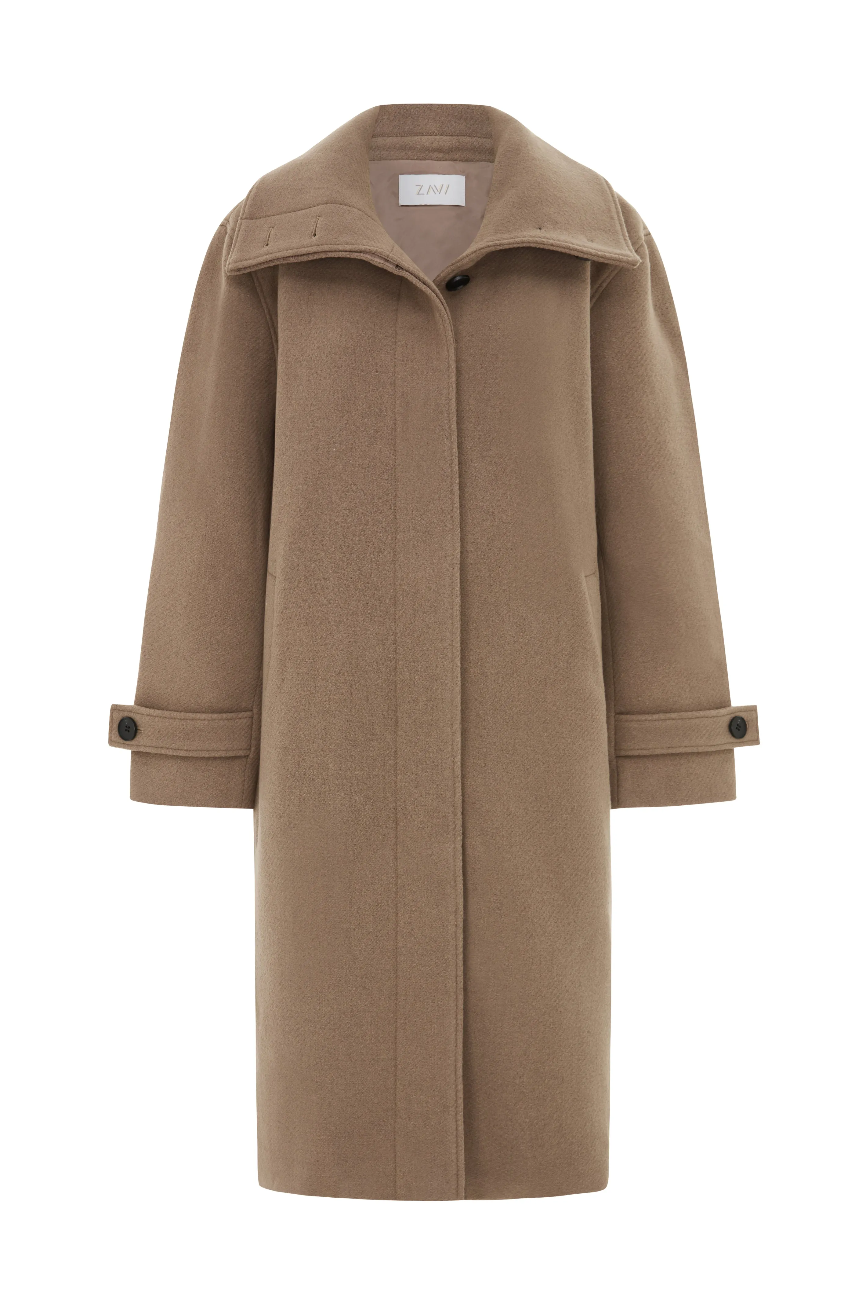 Pecan Recycled Wool Coat