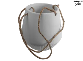 Planter w/ Twine Hanger, 5.75" H x 4.25" W
